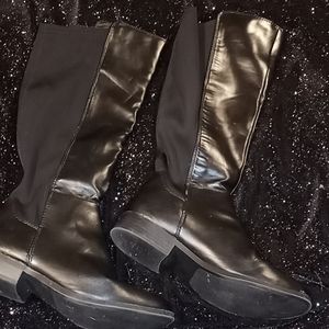 Black knee high boots